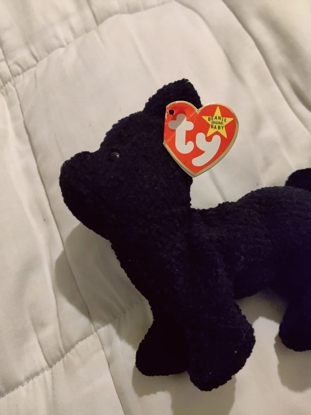 Vntg Black Dog Beanie Baby Animal Plush Scottie the Dog Ty Beanie Baby See Pics